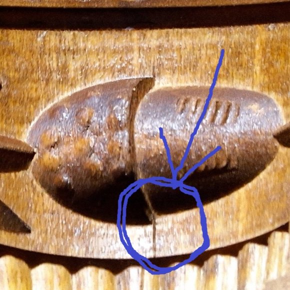 Old Vintage Wood Springerle Cookie Roller Pineapple Made in US Zone Germany 9" - Picture 7 of 12